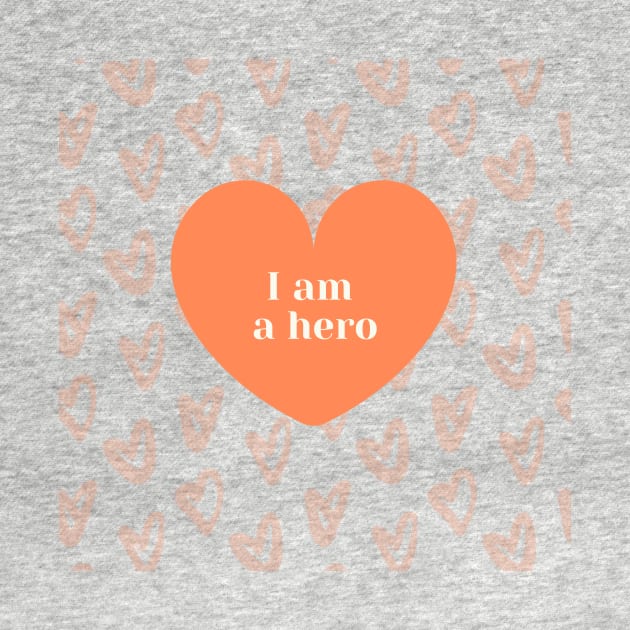 i am a hero orange hearts design by chandelier2137